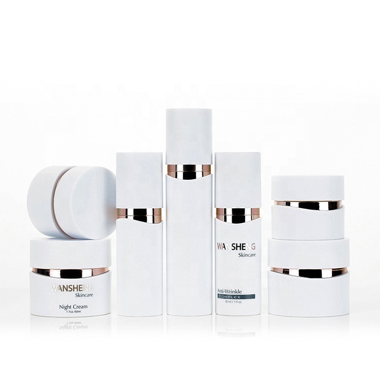 15g 30g 50g Wansheng Cosmetic Customized Acrylic Plastic BLACK Cream Jar W-SY