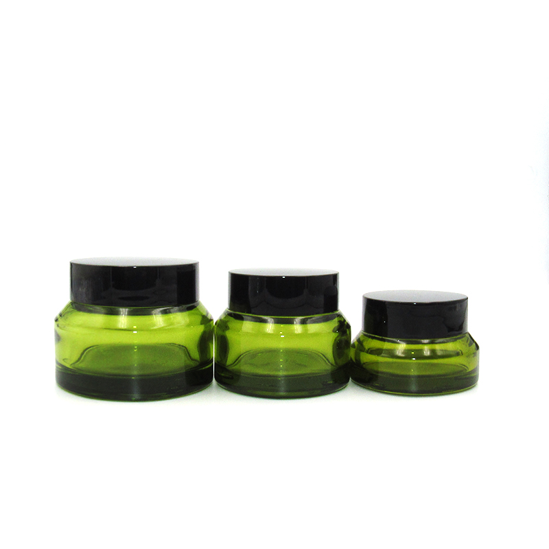 15g 30g 50g amber green blue small cosmetic containers and packing sloping shoulder glass cream jars
