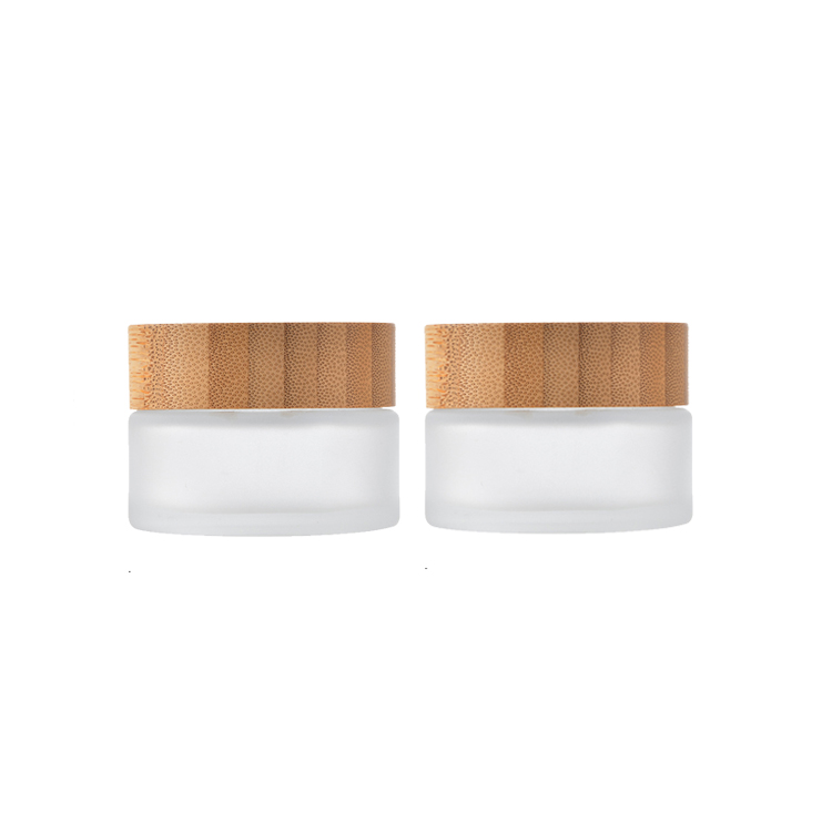 15g 30g 50g bamboo lid glass jar cream glass jar bamboo stock supplier