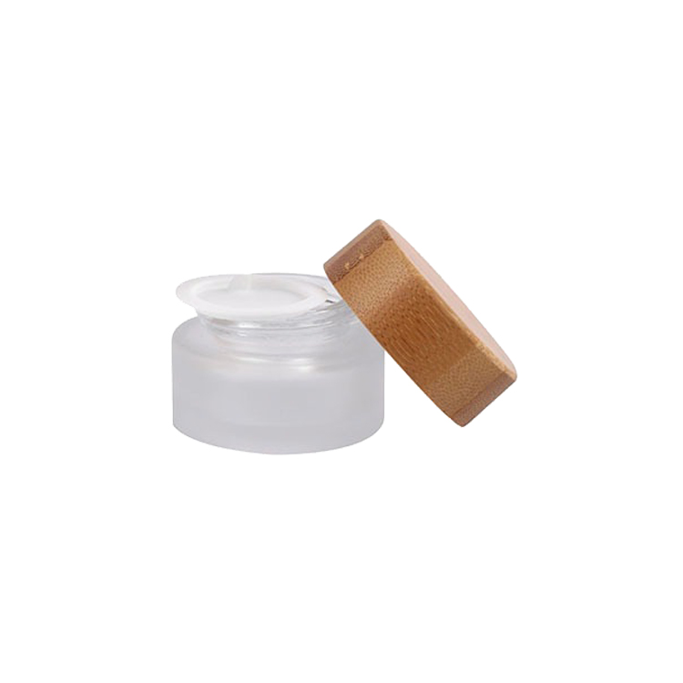 15g 30g 50g bamboo lid glass jar cream glass jar bamboo stock supplier