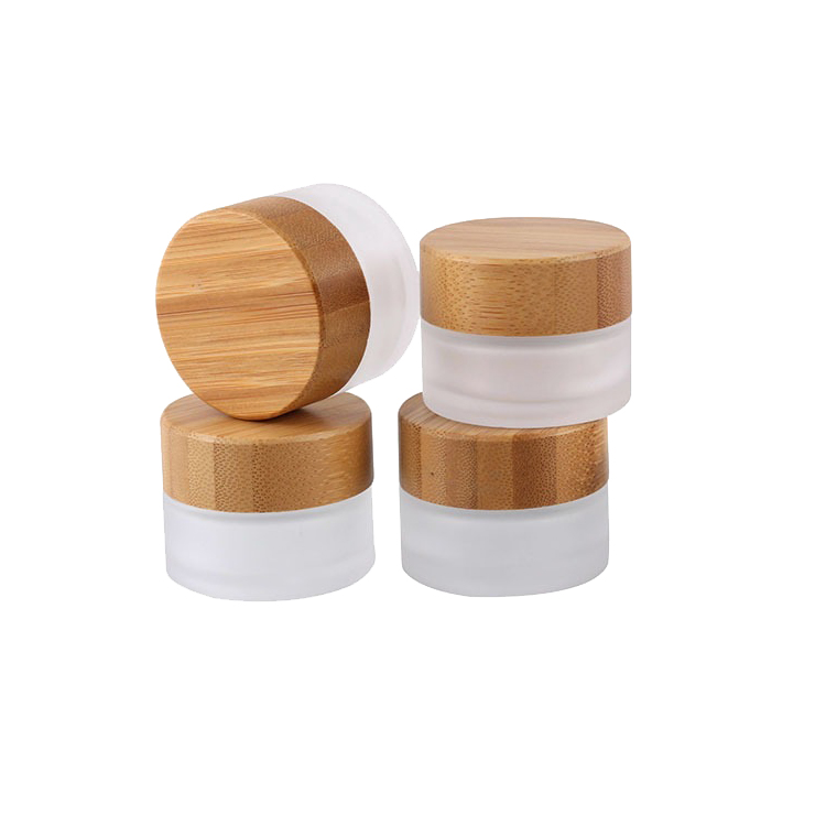 15g 30g 50g bamboo lid glass jar cream glass jar bamboo stock supplier
