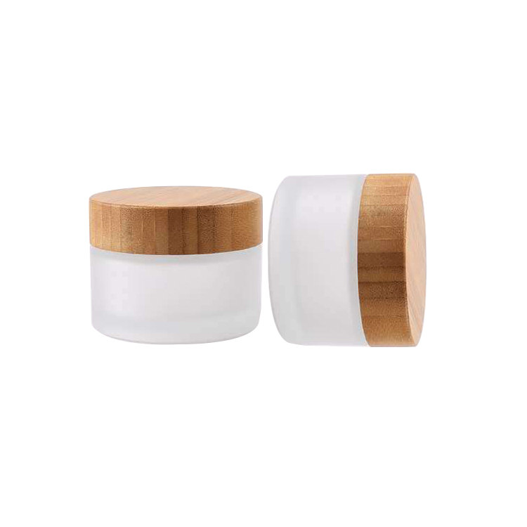 15g 30g 50g bamboo lid glass jar cream glass jar bamboo stock supplier