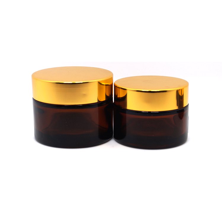 15g 30g 50g empty clear frosted glass jar container with black screw lid for makeup cosmetic foundations cream lotion skin care