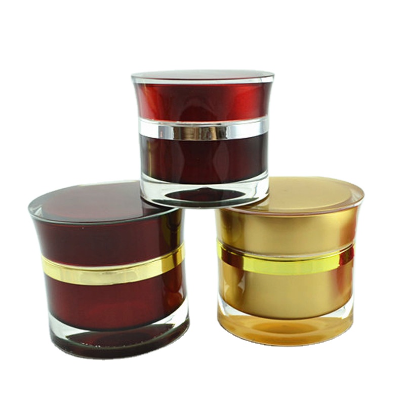 15g 30g 50g empty  cosmetic  jar acrylic cream round waist bottle