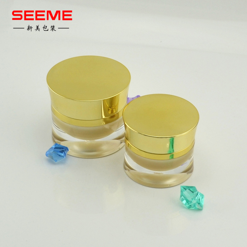 15g 30g 50g empty cosmetic jar acrylic cream round waist bottle