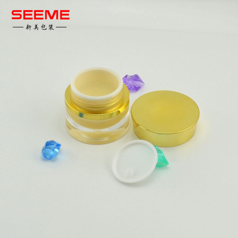 15g 30g 50g empty cosmetic jar acrylic cream round waist bottle