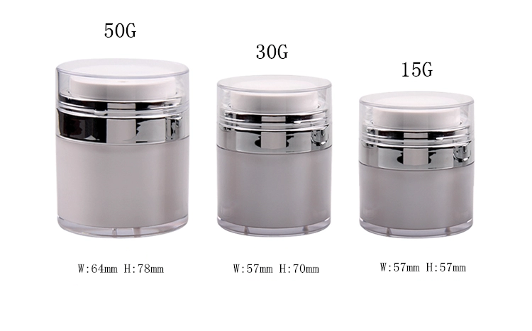 15g 30g 50g empty cosmetic packing acrylic vacuum airless cosmetic jar