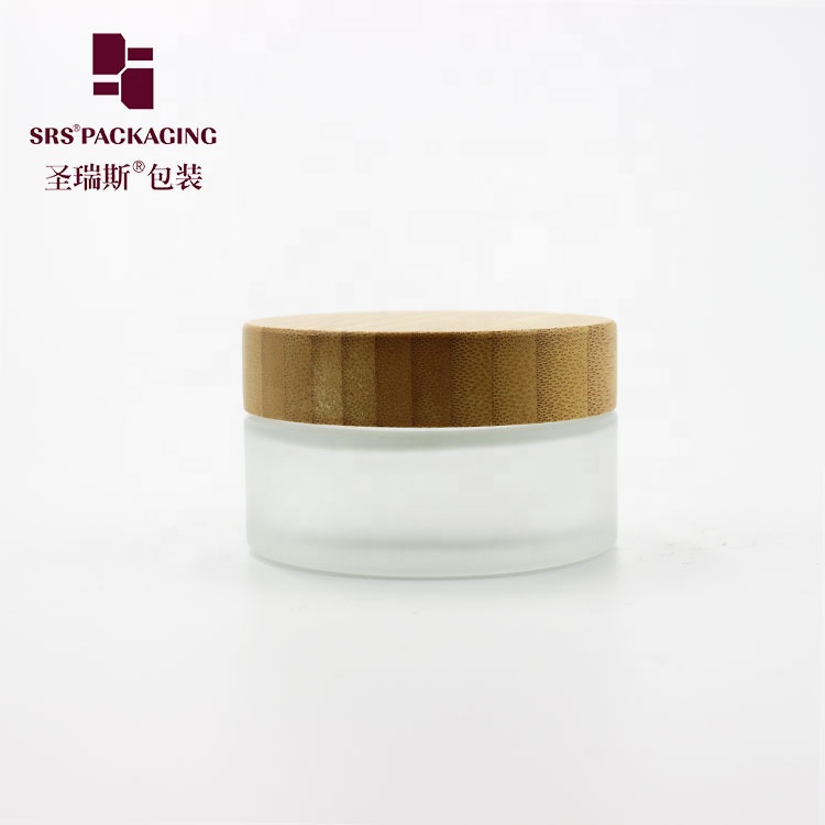 15g 30g 50g empty frosted clear cosmetic stock luxury face cream jars glass