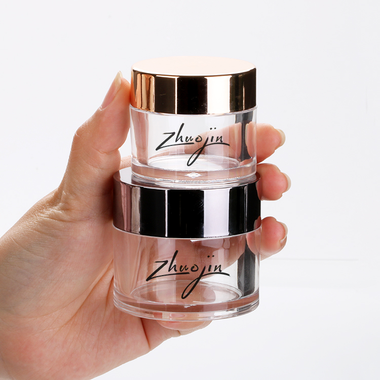 15g 30g 50g empty nail gel dipping powder jar clear acrylics uv polish plastic container