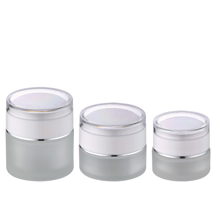 15g 30g 50g frosted glass jar empty cosmetic glass jar for cream and lotion