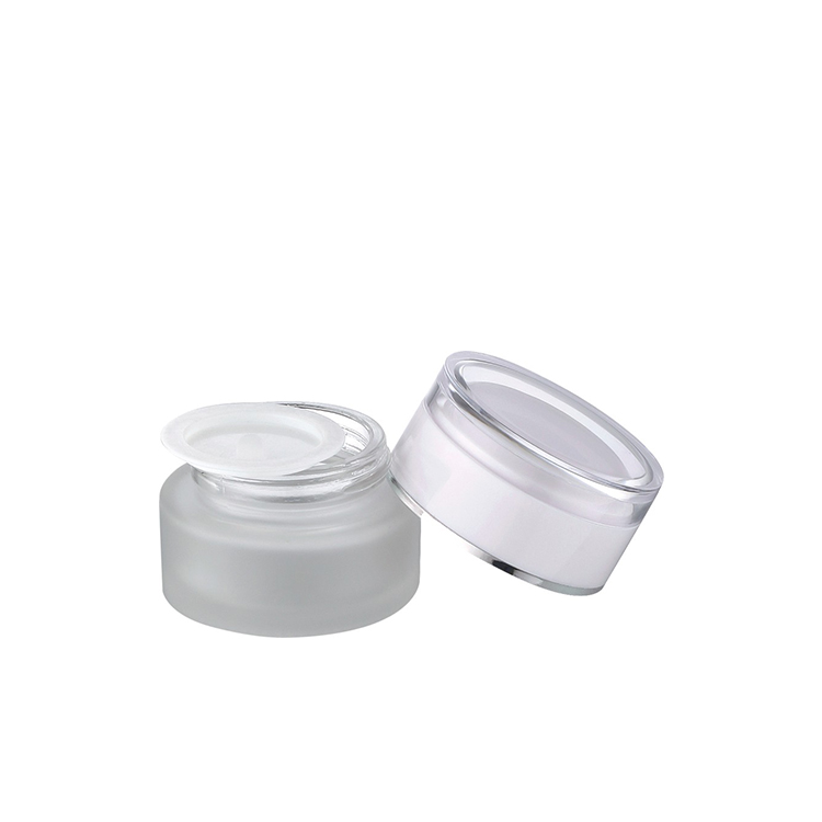 15g 30g 50g frosted glass jar empty cosmetic glass jar for cream and lotion