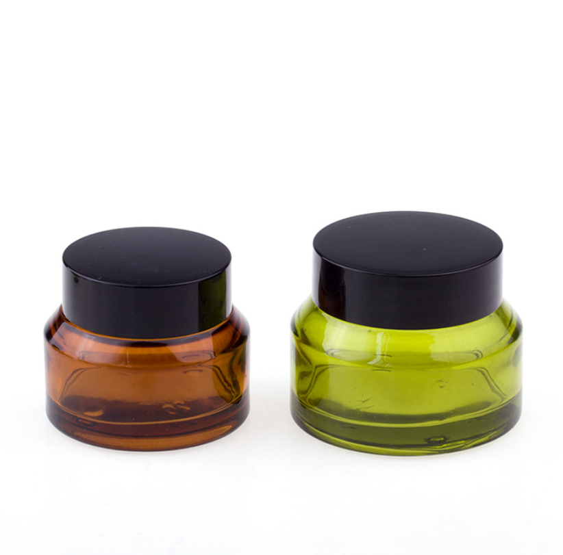 15g 30g 50g glass cream jar with screw lid lotion cream container for sugar scrub,body butter,lip gloss, powder,balm