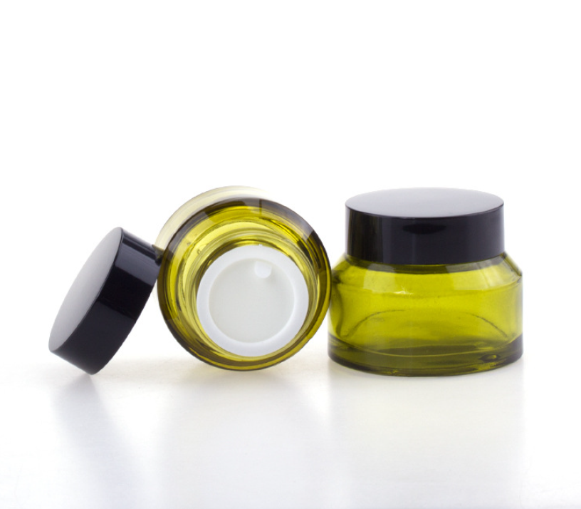 15g 30g 50g glass cream jar with screw lid lotion cream container for sugar scrub,body butter,lip gloss, powder,balm