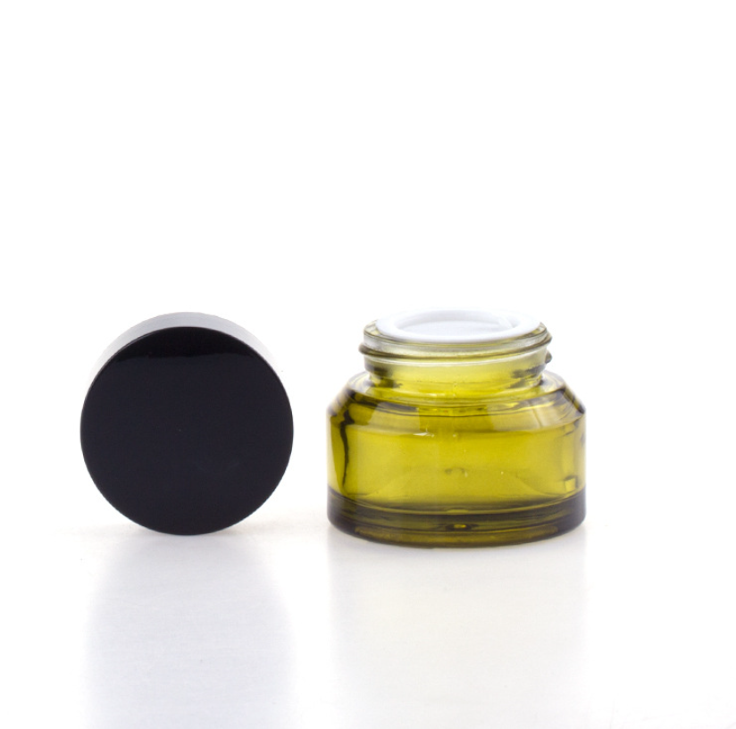 15g 30g 50g glass cream jar with screw lid lotion cream container for sugar scrub,body butter,lip gloss, powder,balm