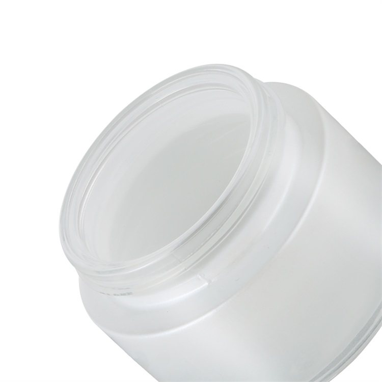 15g 30g 50g good quality round clear frosted glass jars with silver metal lids,perfect for storing lotions,powders and ointments