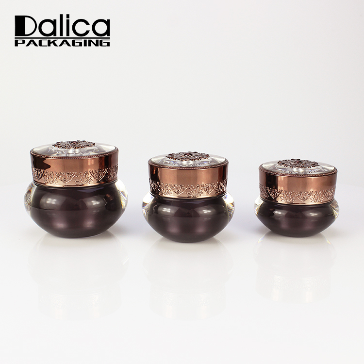 15g 30g 50g hot selling brown plastic cream jar for cosmetic