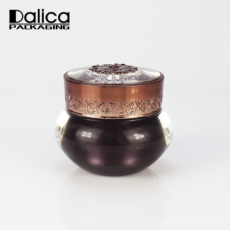 15g 30g 50g hot selling brown plastic cream jar for cosmetic