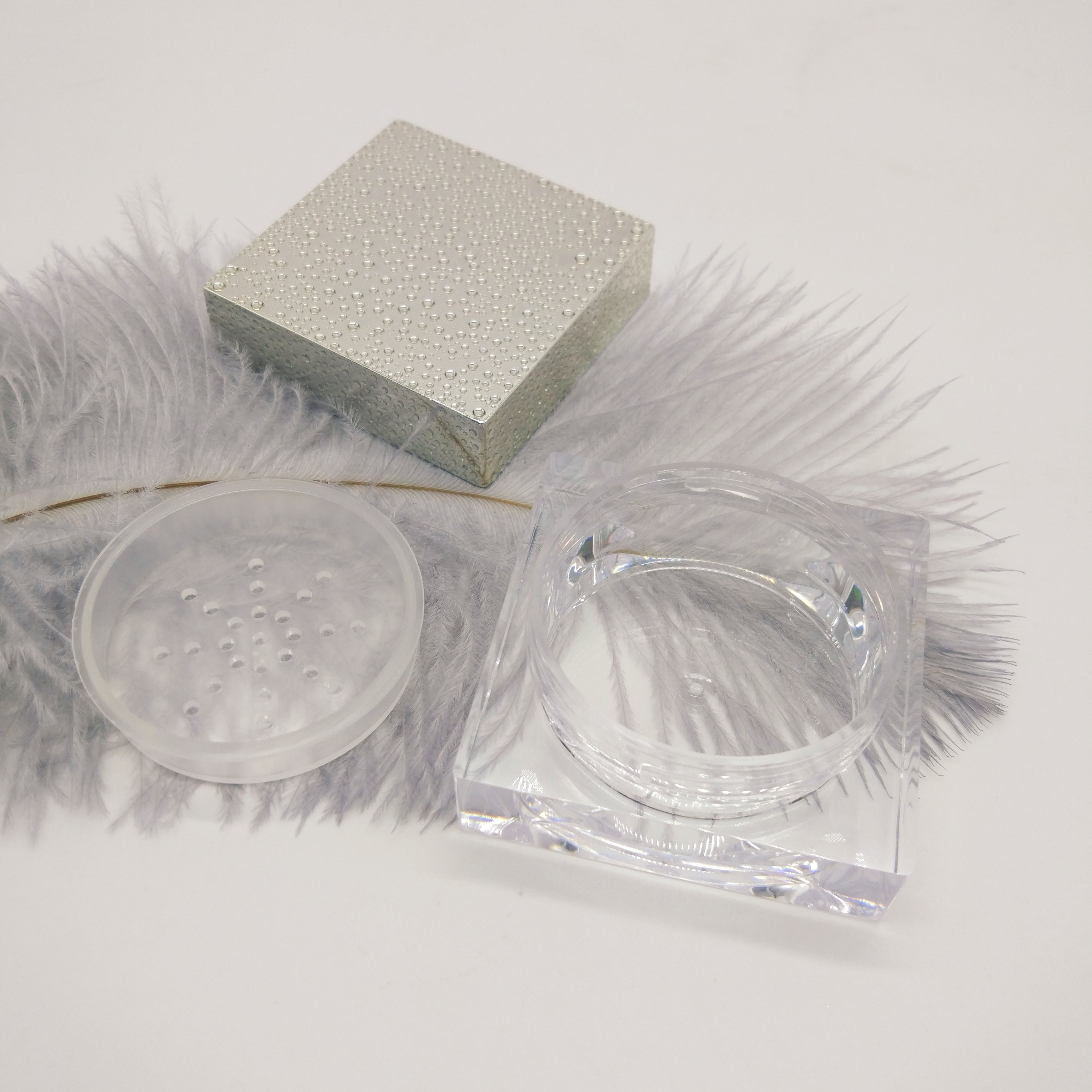 15g 30g 50g loose powder container with sifter cosmetic packaging