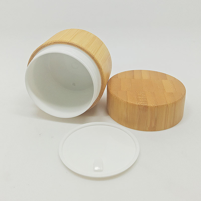 15g 30g 50g make up body cream plastic jar skin care round cosmetic bamboo beauty containers with cap