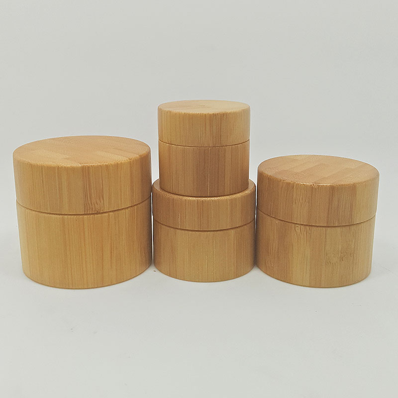15g 30g 50g make up body cream plastic jar skin care round cosmetic bamboo beauty containers with cap