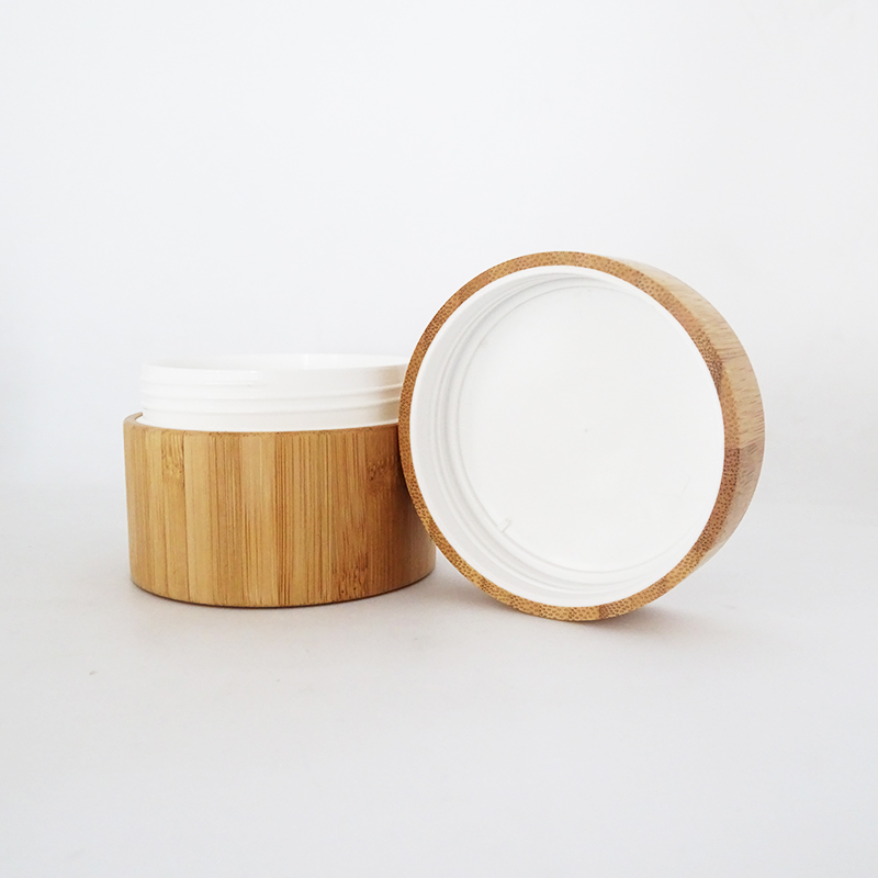 15g 30g 50g make up body cream plastic jar skin care round cosmetic bamboo beauty containers with cap
