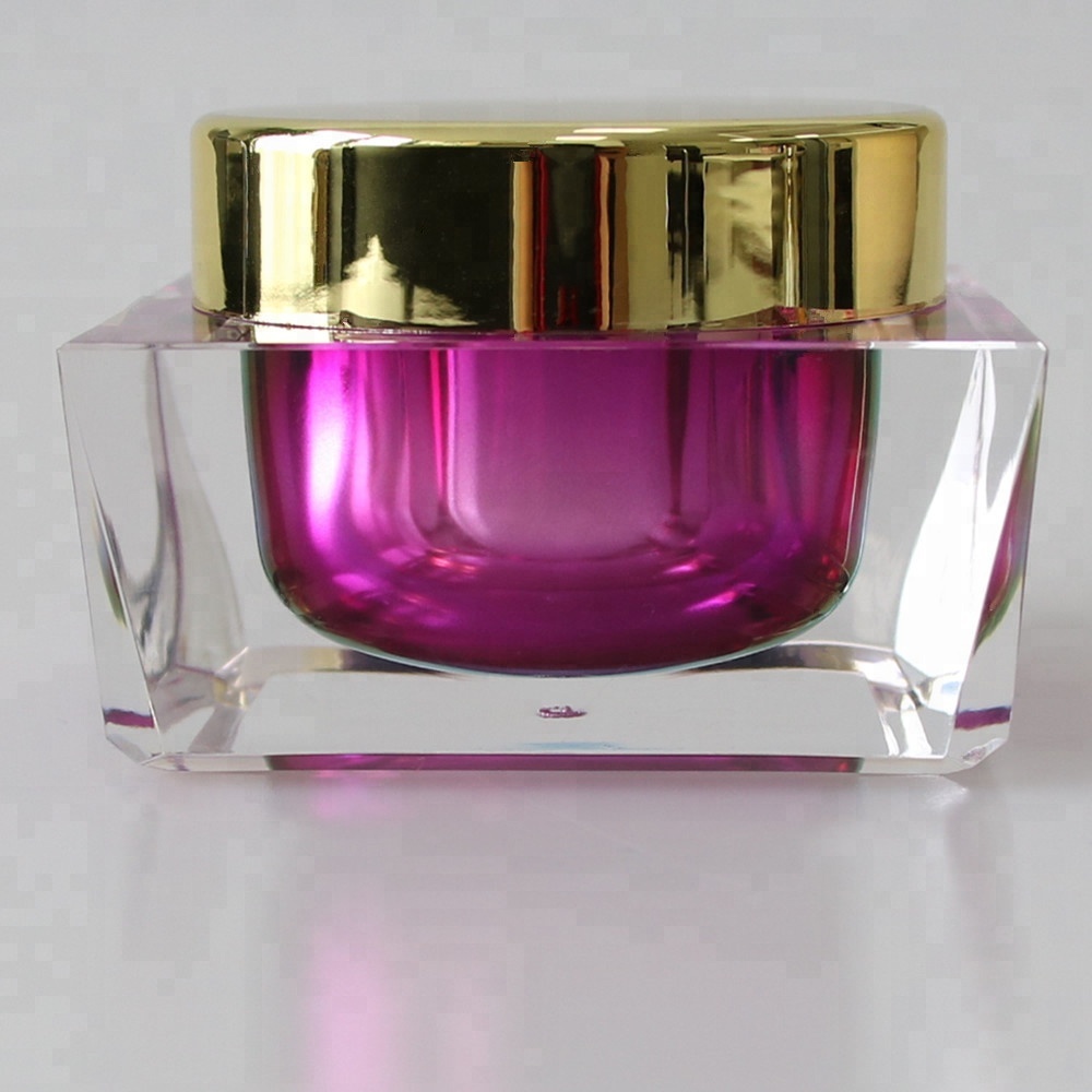 15g 30g 50g new design square acrylic cosmetic cream jar,luxury cosmetic plastic cream jar skin care cosmetic jar packing