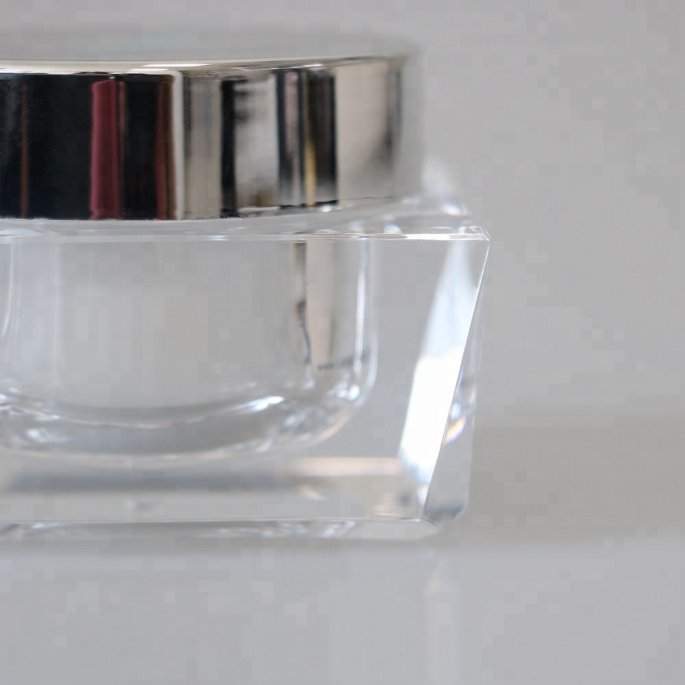 15g 30g 50g new design square acrylic cosmetic cream jar,luxury cosmetic plastic cream jar skin care cosmetic jar packing