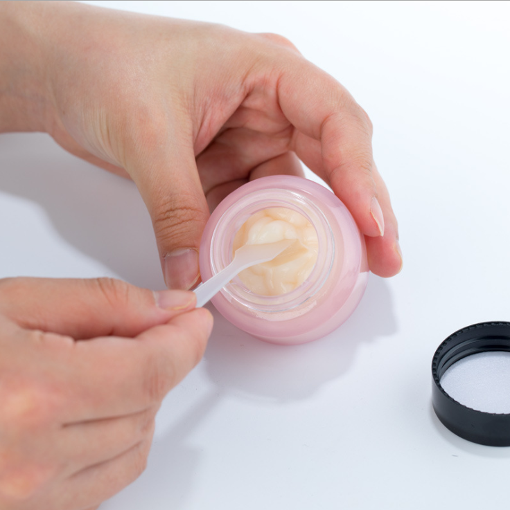 15g 30g 50g pink cosmetic glass skin jar cream