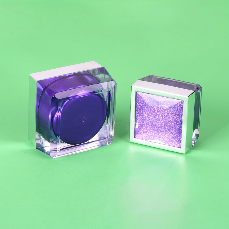 15g 30g 50g purple acylic diamon cream jar Luxury Round empty jars for creams plastic jars support custom