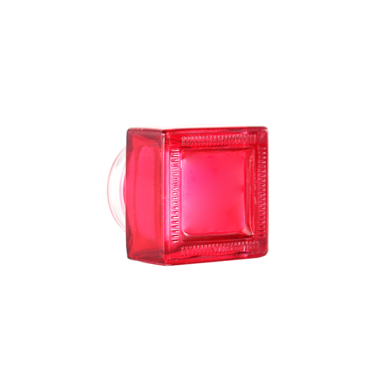 15g 30g 50g red glass square cosmetic face cream jars