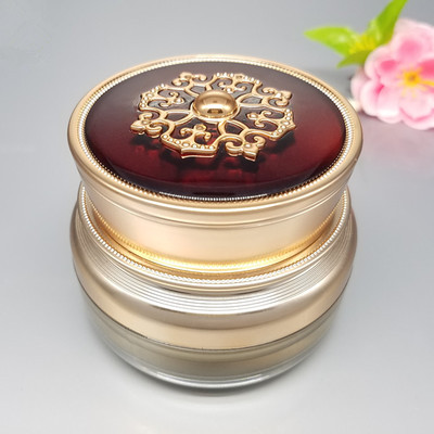 15g/30g/50ml/100m Lady cosmetics packaging acrylic luxury gold empty lotion bottle and cream jar