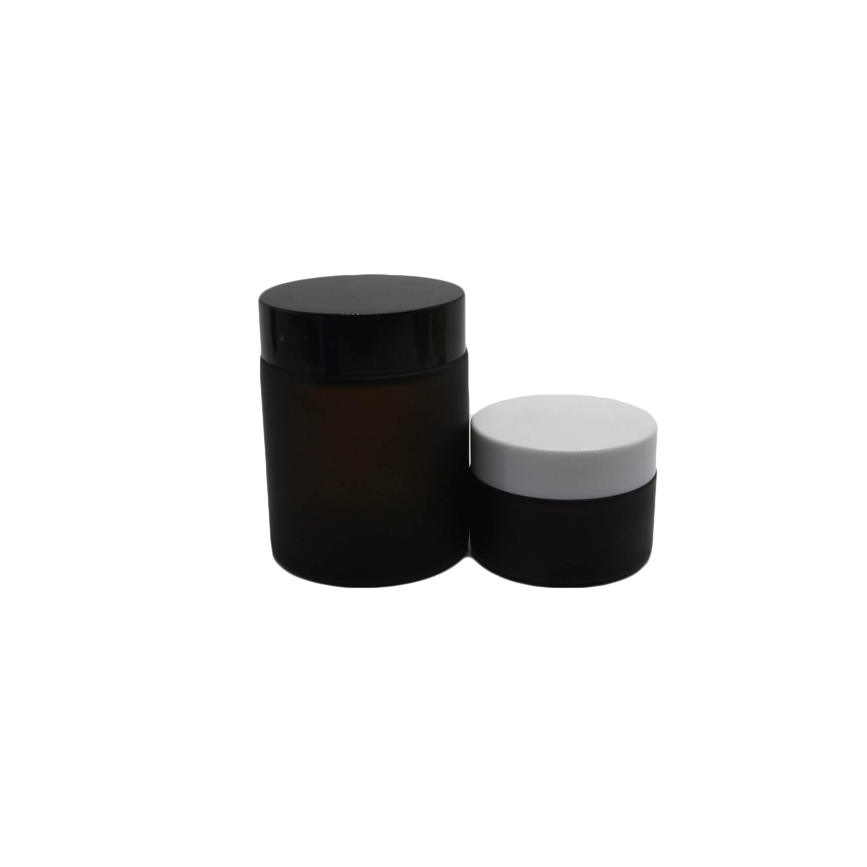 15g 30g 50ml 100ml matte black skin care cream glass jar 1oz cosmetic glass jar GJ-CC39