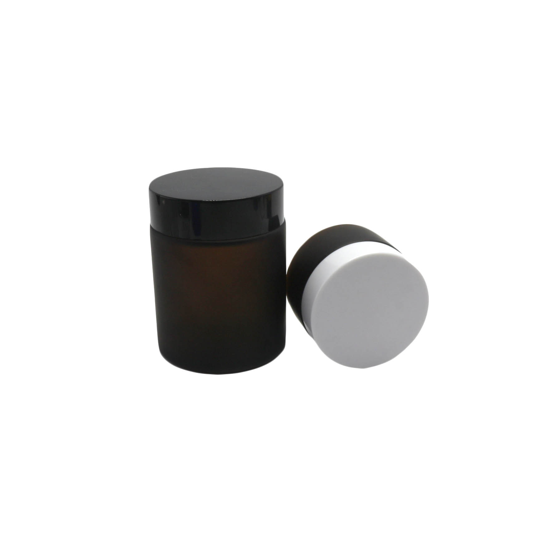 15g 30g 50ml 100ml matte black skin care cream glass jar 1oz cosmetic glass jar GJ-CC39
