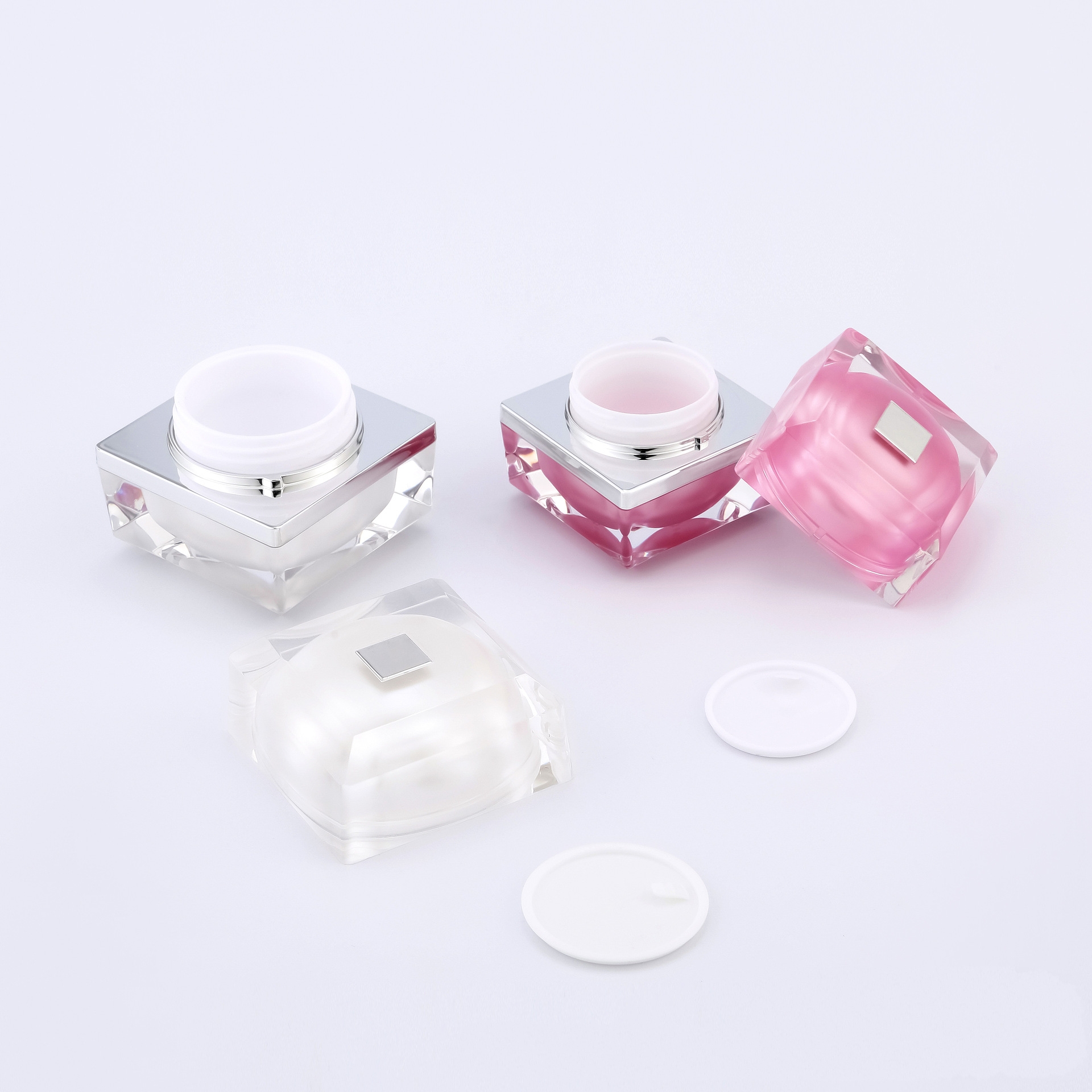 15g 30g acrylic square cylindrical face cream eye cream cosmetic packaging jars