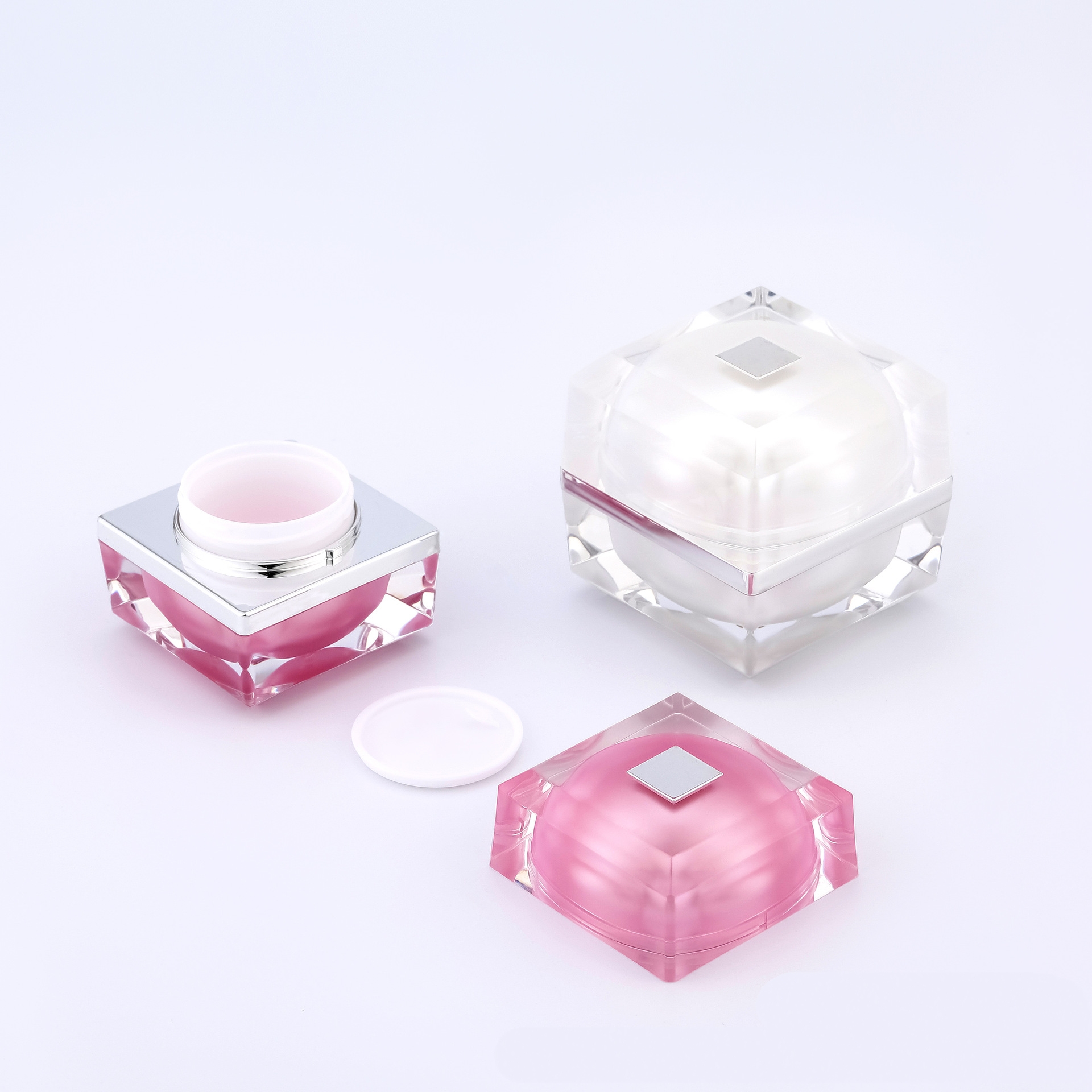 15g 30g acrylic square cylindrical face cream eye cream cosmetic packaging jars