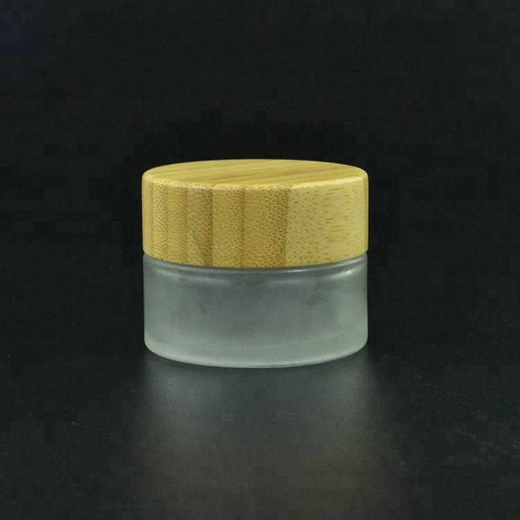 15g 30g bamboo cosmetic cream glass jars with bamboo lid