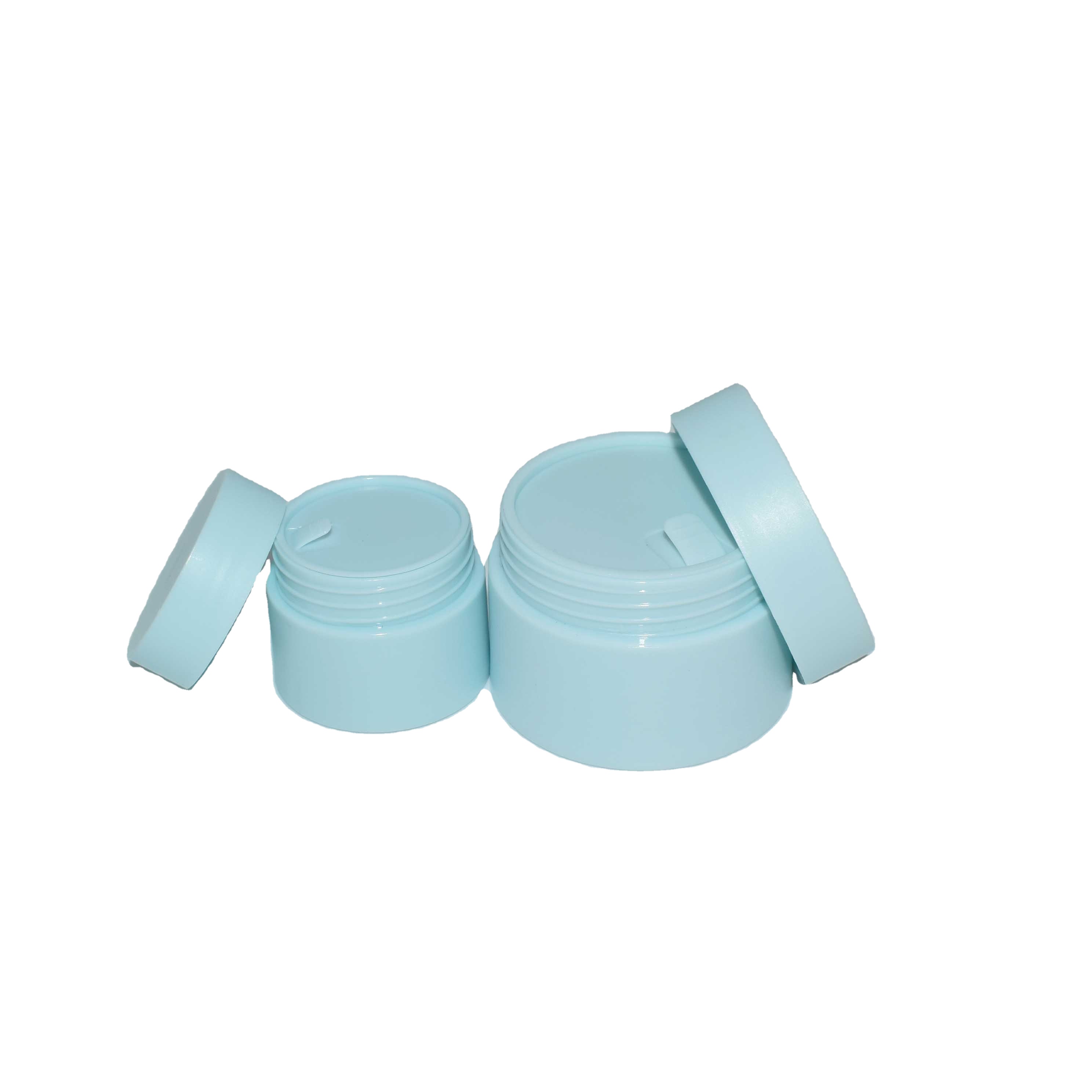 15g 30g cylindrical blue cobalt double wall dome pp plastic cream