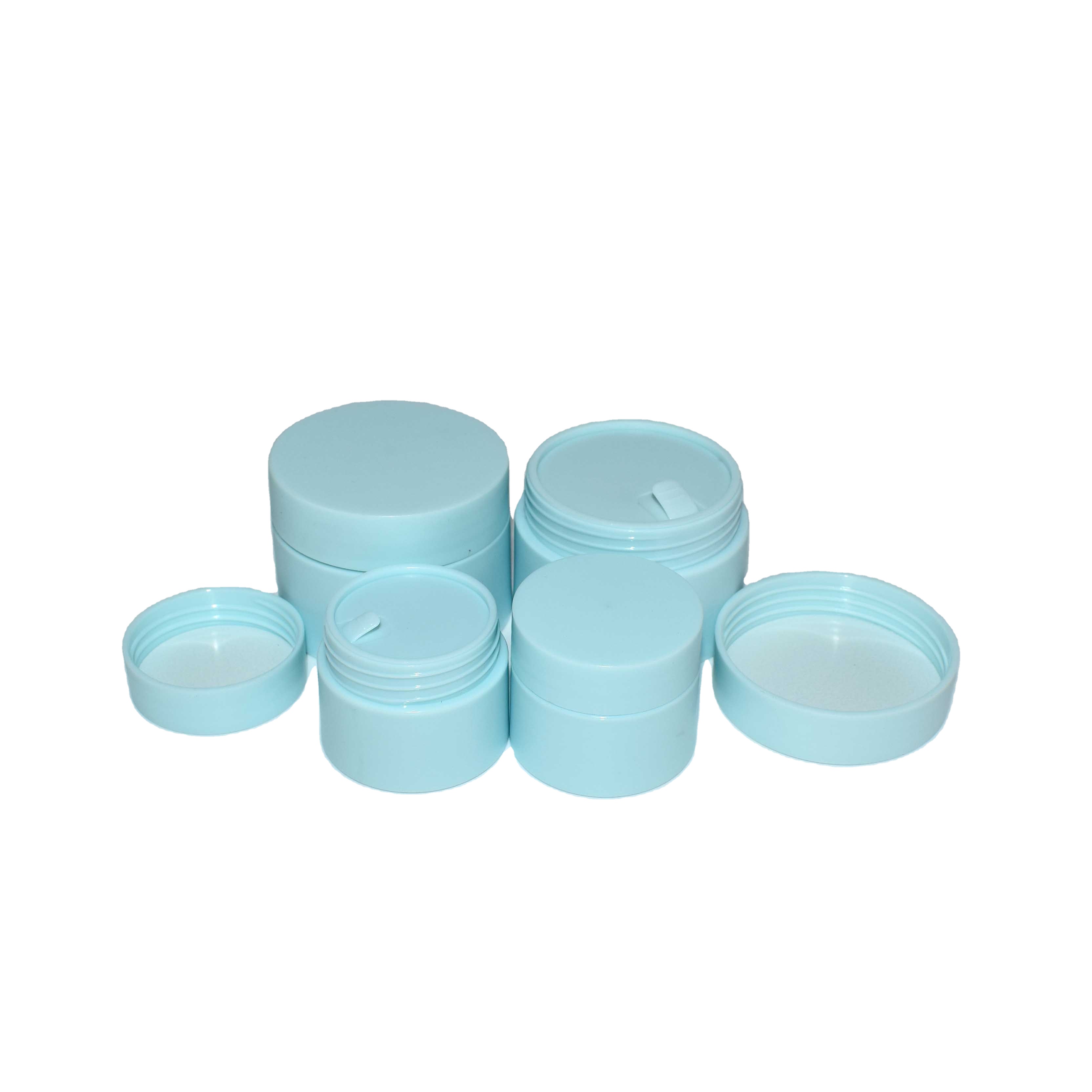 15g 30g cylindrical blue cobalt double wall dome pp plastic cream