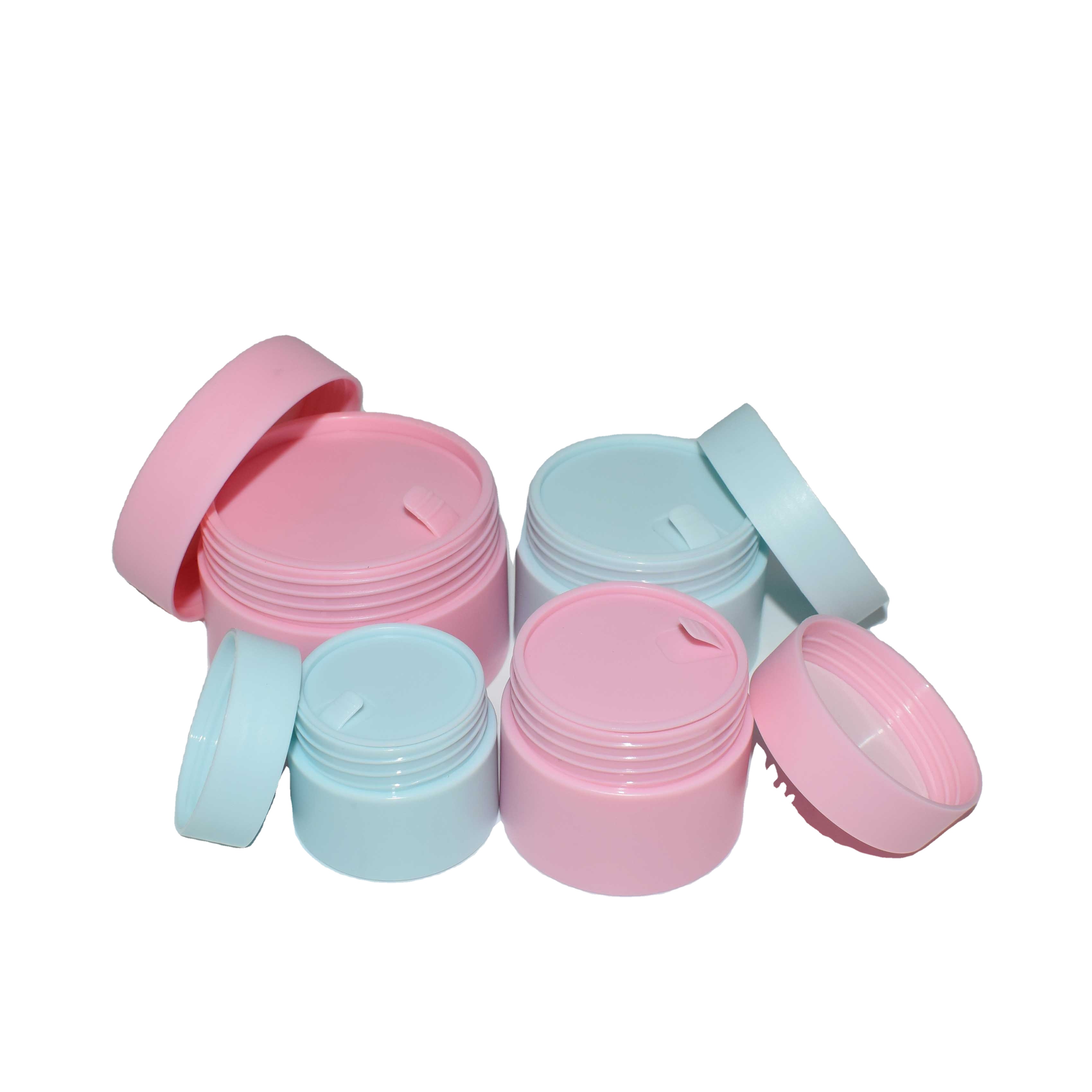 15g 30g cylindrical blue cobalt double wall dome pp plastic cream