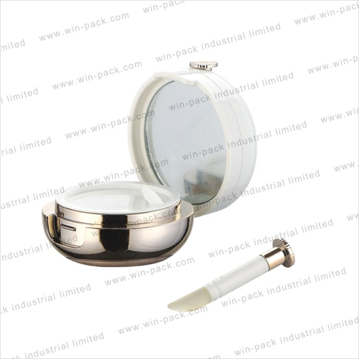 15g 30g milk white double wall acrylic cream jar cosmetic container with mirror cap
