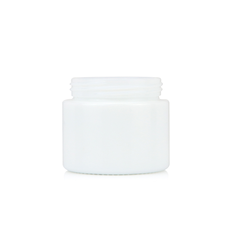 15g 50g 100g Ceramic Whiteware Glass Cosmetic Cream jar luxury Cosmetic Packaging white glass jar with white lid