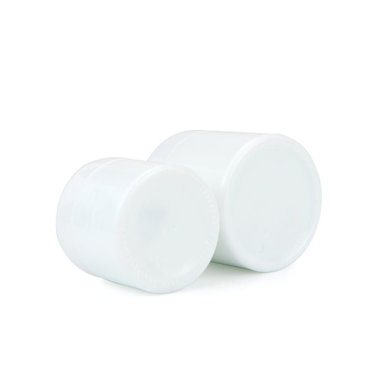15g 50g 100g Ceramic Whiteware Glass Cosmetic Cream jar luxury Cosmetic Packaging white glass jar with white lid