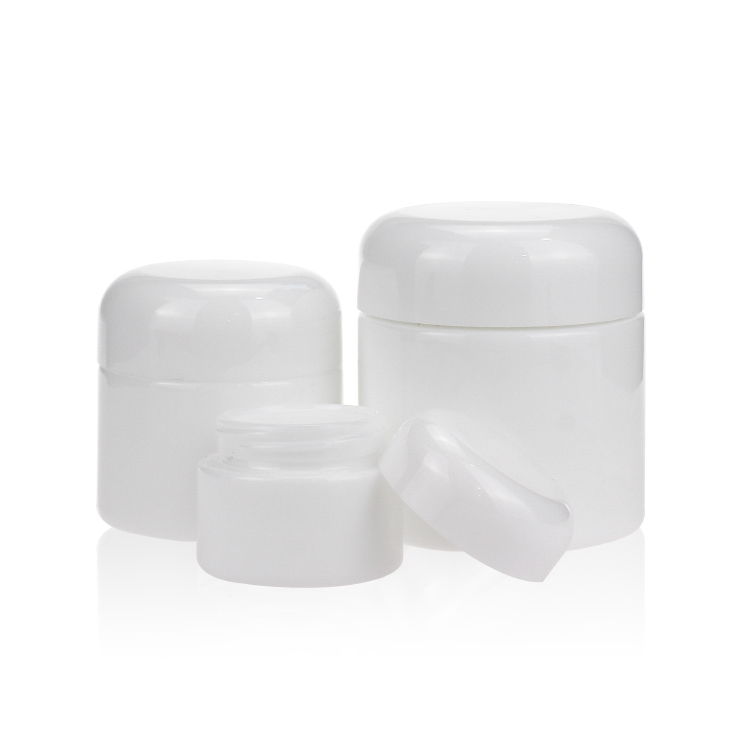 15g 50g 100g Opal White Ceramic Cosmetic Packaging Glass Jar for Skin Care Cream Manufactory Face Cream Jars