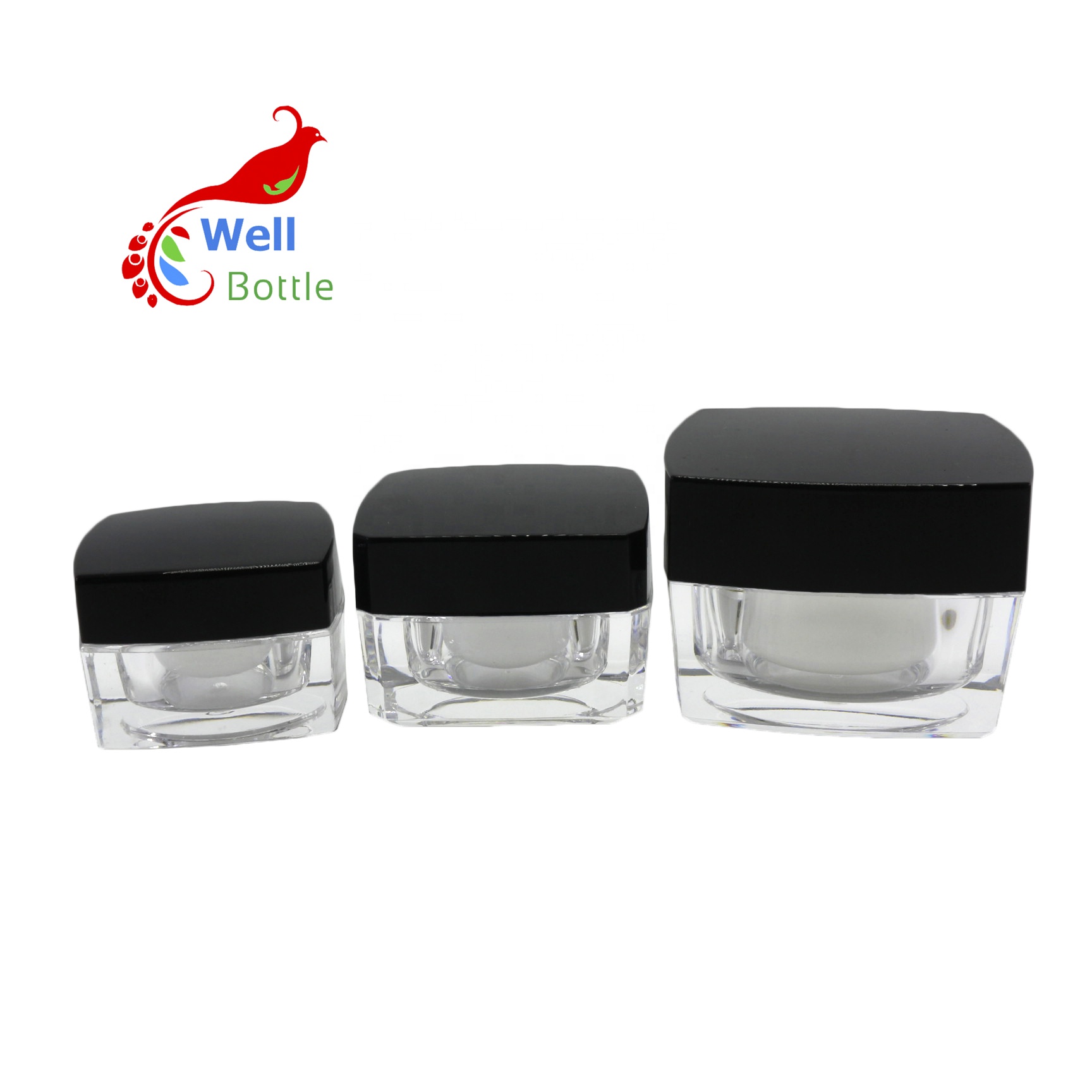 15g 50g 100g double wall plastic makeup cream jar acrylic cosmetic container ARB-023C