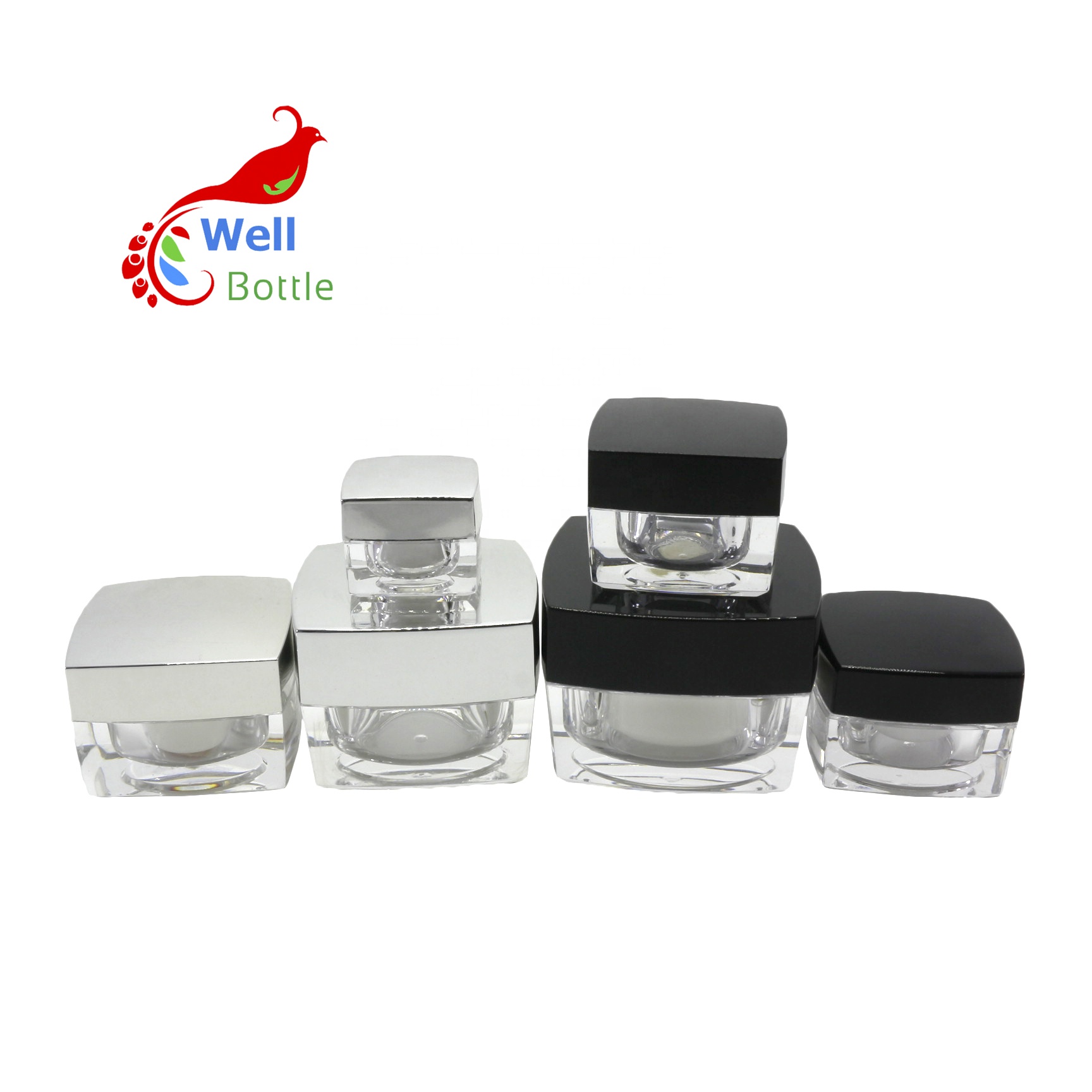 15g 50g 100g double wall plastic makeup cream jar acrylic cosmetic container ARB-023C