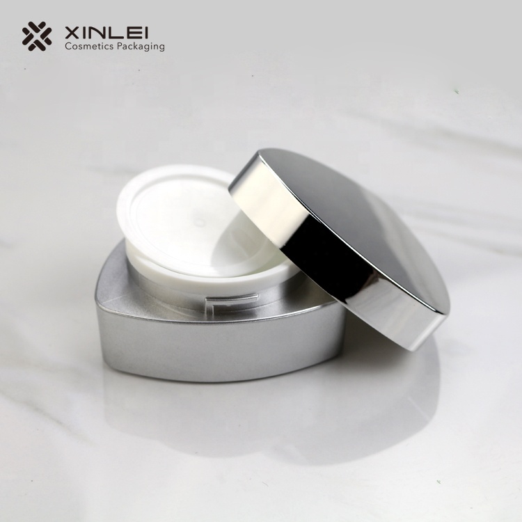 15g Acrylic cream jars triangle shape plastic jar with beautiful decoration,best price for cosmetic packaging