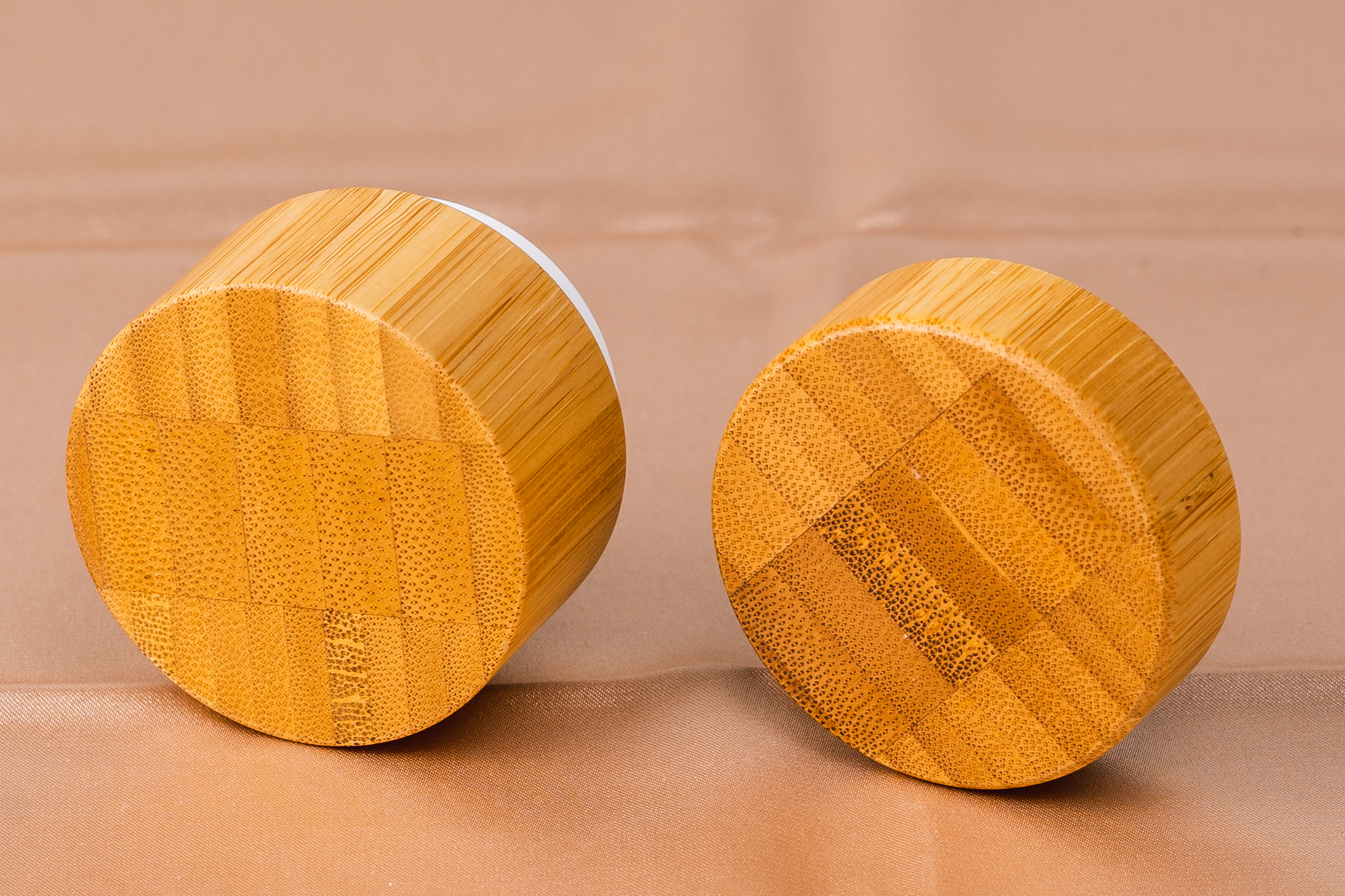 15g Amazon Hot Sell Bamboo Face Cream Case DIY SPA Useful Single Layer White Plastic Inner Empty Luxury Cream Jar