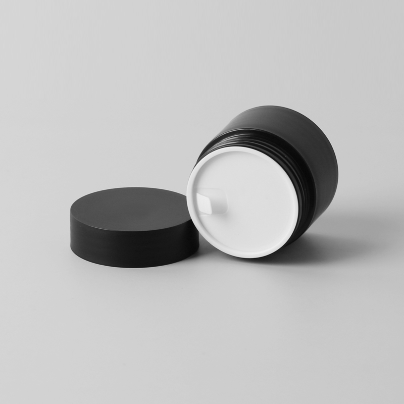 15g Black oval Empty Jar Plastic Cream Jar for face cream