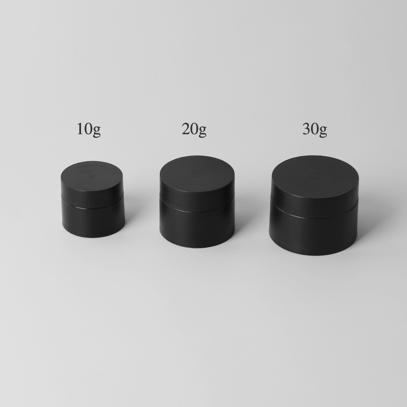15g Black oval Empty Jar Plastic Cream Jar for face cream