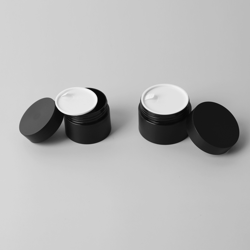 15g Black oval Empty Jar Plastic Cream Jar for face cream